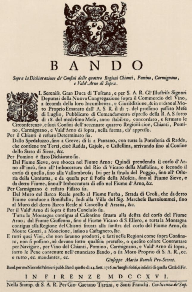 Bando CosimoIII 1716
