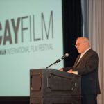 Paul Schrader at CayFilm 2015 accepting a lifetime achievement award