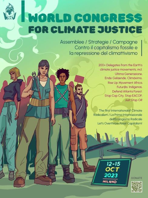 locandina del World Congress for Climate Justice