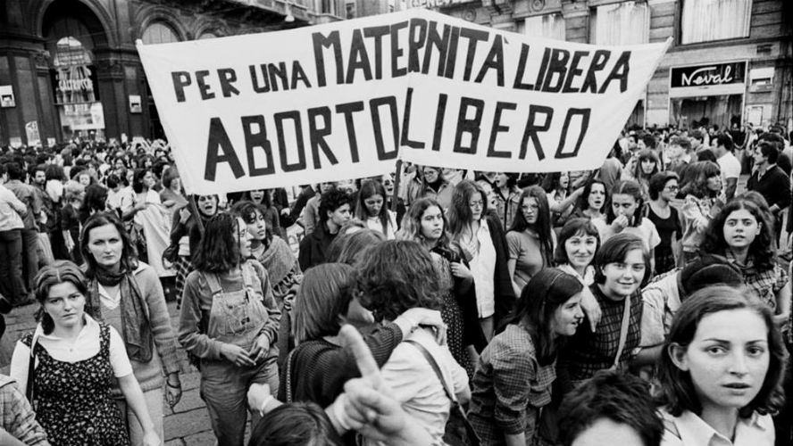 Manifestazione in difesa del diritto all'aborto 1972