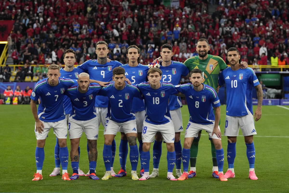 La nazionale italiana di calcio nella prima partita di Euro 2024