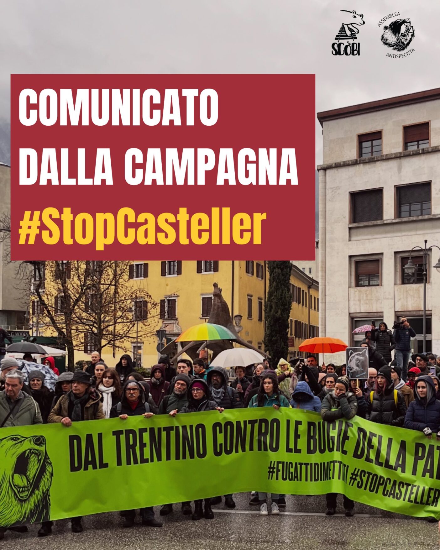 slide del comunicato di stop casteller