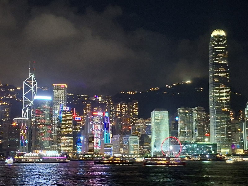 Hong Kong skyline by night